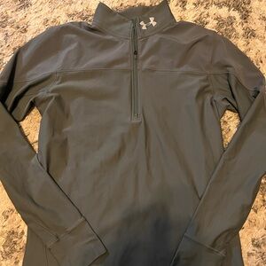 Under Armour run grey fitted Quarter-Zip Top